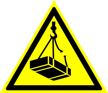 W06 опасно! возможно падение груза (пленка, 300х300 мм) - Охрана труда на строительных площадках - Знаки безопасности - ohrana.inoy.org