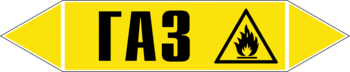 Маркировка трубопровода "газ" (пленка, 716х148 мм) - Маркировка трубопроводов - Маркировки трубопроводов "ГАЗ" - ohrana.inoy.org