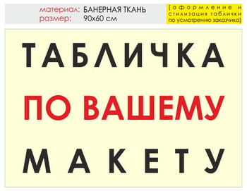 Информационный щит "табличка по вашему макету" (банер, 90х60 см) t14 - Охрана труда на строительных площадках - Информационные щиты - ohrana.inoy.org